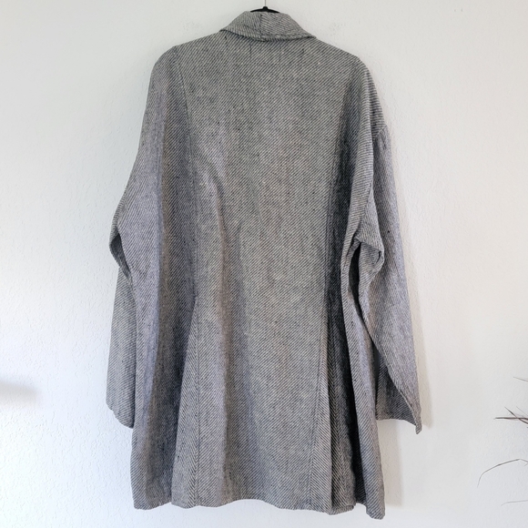 FLAX Plus Size Linen Jacket Shirt 3X. - Picture 4 of 7